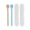 Edison Silicone Baby Food Spoon and Case 2-stage 2-piece Set, Beige, Blue, 1 Set, Korean Popular Tableware