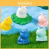 Charming Glossy Frog Figurine For Terrarium Decor Cute Resin Animal Miniature