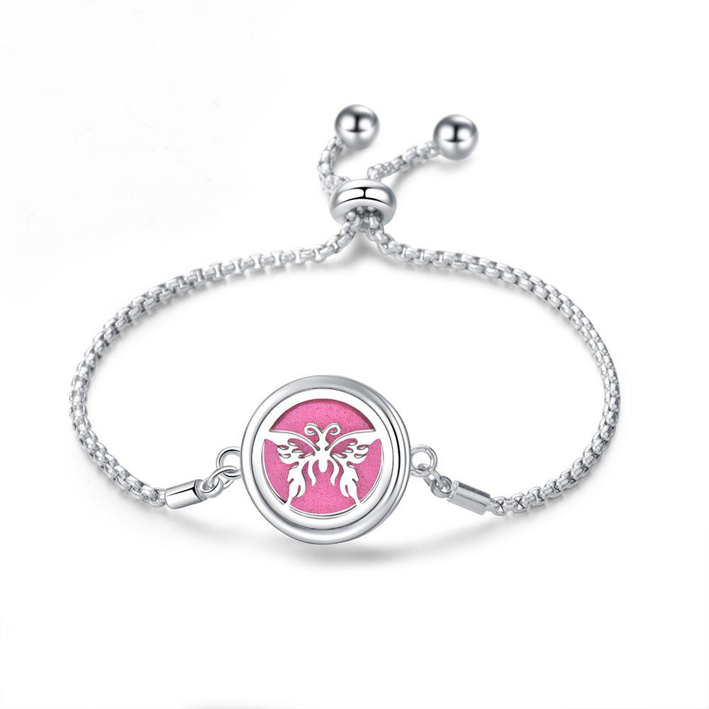 Модный магнитный браслет из нержавеющей стали для ароматерапии