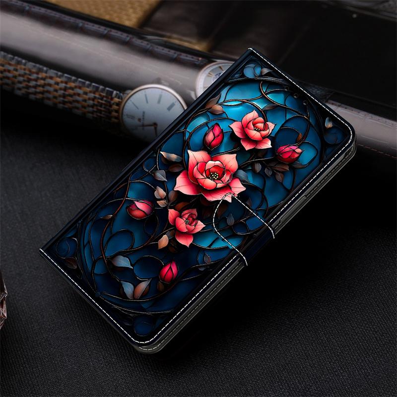 Чехол-кошелек с рельефным цветком S26/S26+ для Samsung Galaxy S26 Ultra S25 Edge FE S24 Ultra Plus Fundas Кожаный чехол для телефона