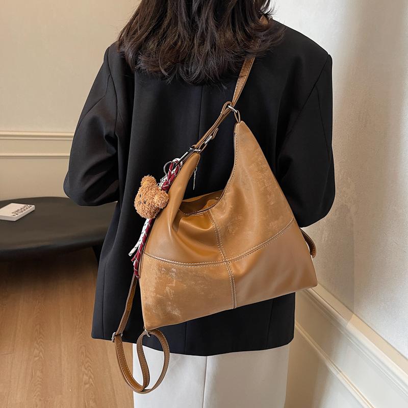 Retro Simple Large-capacity Tote Bag Women's 2025 New Fashion Casual Backpack Premium Shoulder Bag