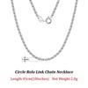 Rinntin Solid 925 Sterling Silver Italian 1 .3 /1 .5 /2 .0mm Circle Rolo Link Chain Necklace For Women Trendy Chain Jewelry Sc61