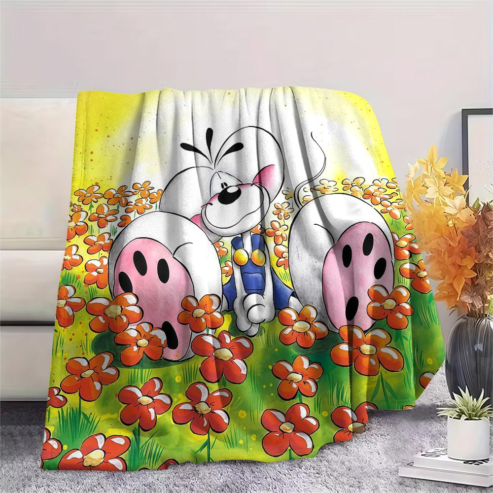 Diddl the Jumping Mouse3 Flannel Blanket, High quality Comfortable for All Seasons, Home Decor, Warmth and Comfort