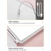 1 Set Makeup Mirror Stepless Dimming 10X Magnification Tricolor Light USB Charging Automatic Power Off Foldable Vanity Mirror Dormitory Supply
