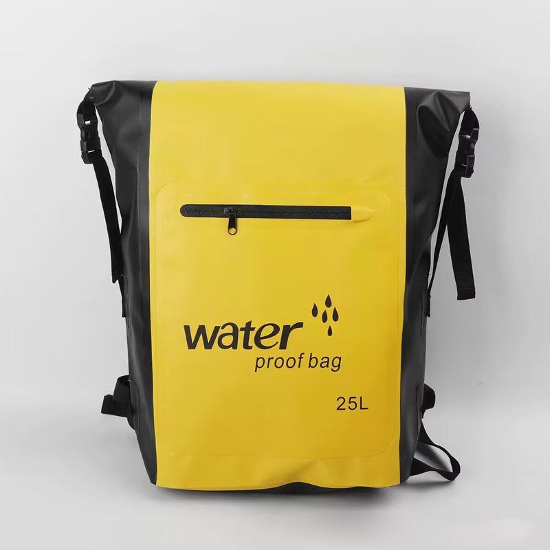 25L Outdoor Waterproof Wear-Resistant PVC Backpack for Rafting and Swimming