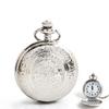 Silver Patterned Large Quartz Pocket Watch - Zinc Alloy
