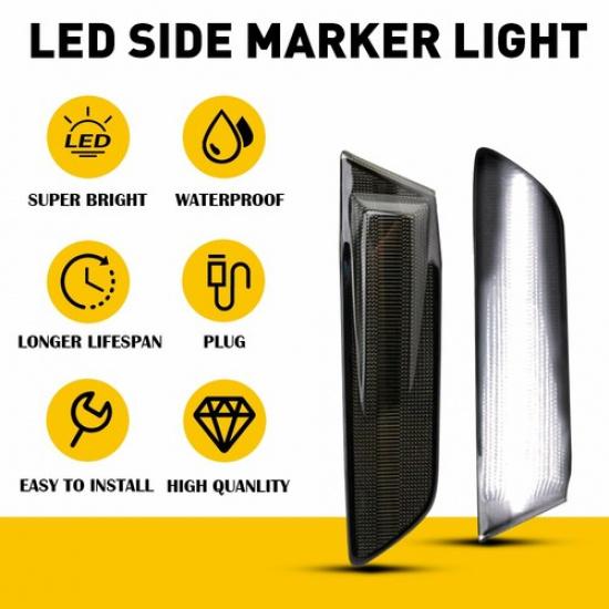 Fits 2003-2007 Infiniti G35 2DR Coupe LED Front Bumper Side Marker Lights White