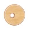 Storage Bottles Silicone Seal Ring Wide Mouth Cup Mason Jar Lid With Straw Hole Bamboo Wood Lids