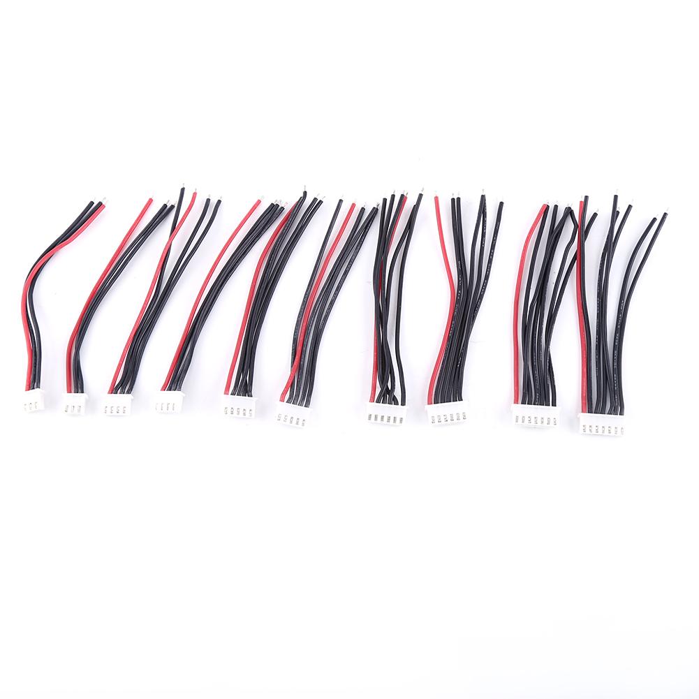 10pcs 10cm 22AWG 2-6S Balance Charger Connector Silicone Cable Adapter Plug