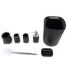 Bathroom Accessory Set PP Practical Trash Can Mouthwash Cup Toilet Brush Soap Dispenser for Home