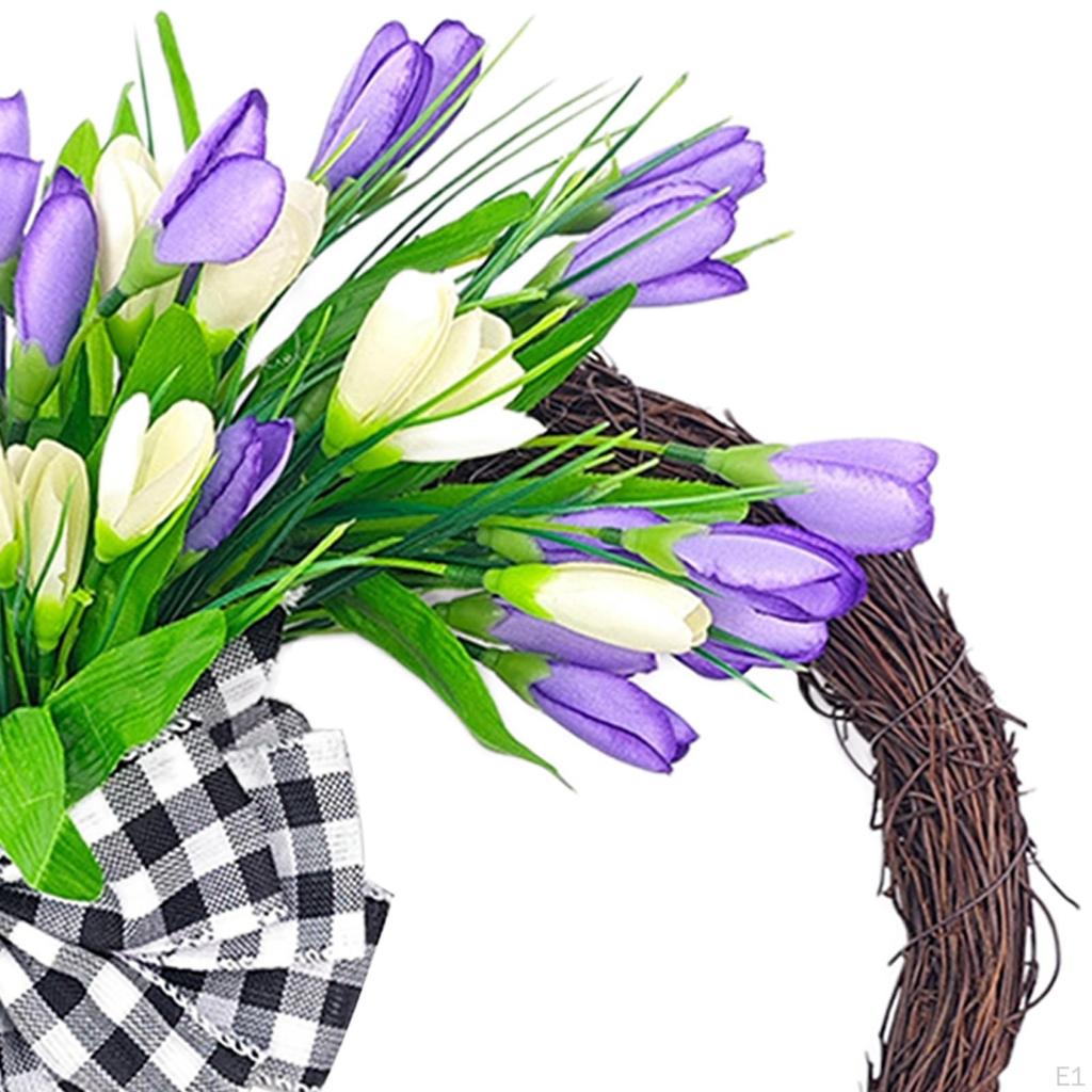 Тюльпан Весенний венок Искусственный цветок Настенный орнамент, Свадебная входная дверь