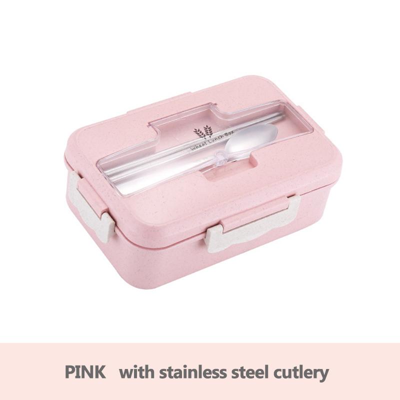 Ланч-бокс для микроволновой печи, посуда из пшеничной соломы, контейнер для хранения еды, детский школьный офис, портативный бенто-бокс, сумка для обеда