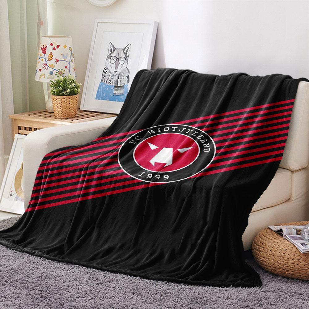 FC Midtjylland logo FlAannel Blanket, High quality Comfortable for All Seasons, Home Decor, Warmth and Comfort