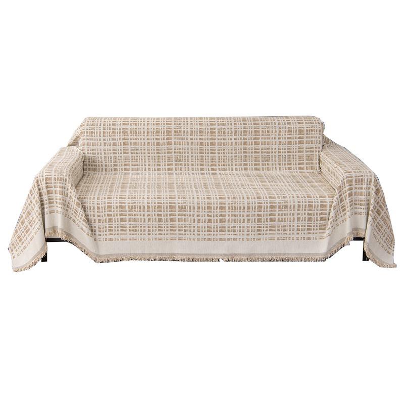 Чехол для дивана в клетку с геометрическим рисунком, тканевый всесезонный универсальный чехол для дивана с полным покрытием