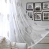 Tulle Curtains for Living Room Balcony Bedroom Translucent Modern Embroidered Curtain Gauze Window Screen 1PC Tree White Sheer