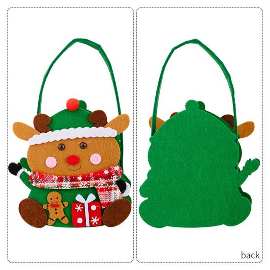 Рождественские подарочные пакеты с ручками Санта Олень Снеговик Пакет для сладостей Толстый подарочный мешочек на праздничную тематику для карамельных яблок игрушек