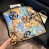Silk scarf oil painting style fashion 71 simulation silk square scarf ins style temperament is good to match decorative silk scarf professional scarf