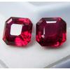 18.10 Ct AA+ Quality Natural Ruby Red Square Cut CERTIFIED Loose Gemstone Pair As-12715555