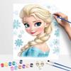 Disney Набор для масляной живописи по номерам «Эльза Холодное Сердце» Декор для дома Ручная работа Подарок для декора комнаты Художественные принадлежности Набор «Раскрась по номерам» 130