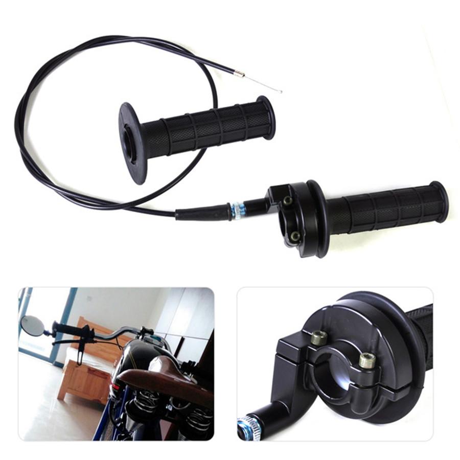 Ручка газа 7/8" 22 мм для мотокросса с зажимом и тросом скручивания для квадроцикла ATV 50-250 куб.см, питбайка, багги, мотоцикла для гонок