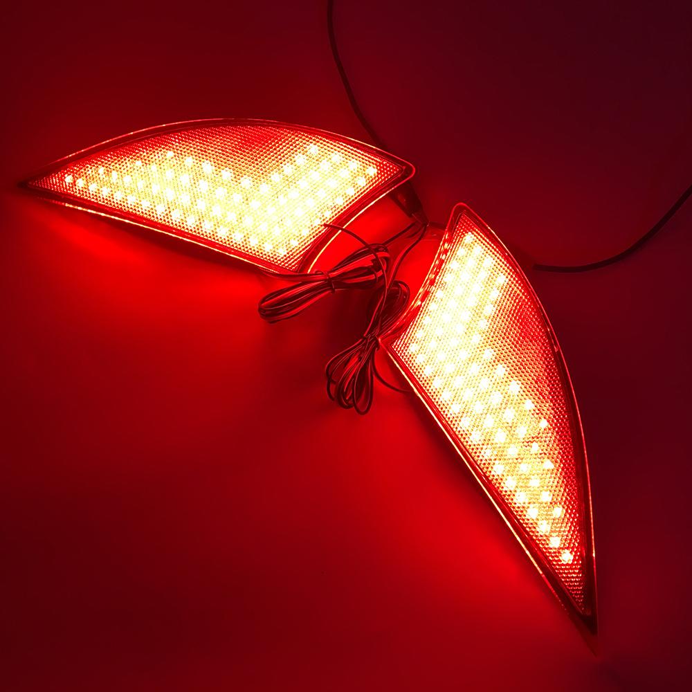 2x светодиодных отражателя заднего бампера с красной линзой, задние стоп-сигналы, красные для Lexus IS 250 350 XE30 2014 2015