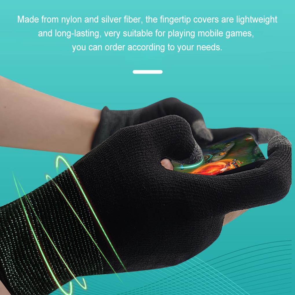 1 Pair Gaming Finger Sleeve Breathable Touch Screen Finger Cot for PUBG Mobile Phone Game 5