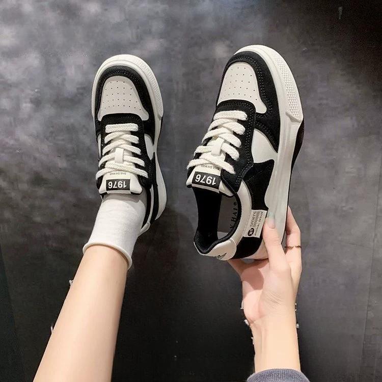 Обувь для сноуборда для женщин на весну, повседневная спортивная обувь на толстой подошве для студенток, белые кроссовки для сноуборда для женщин
