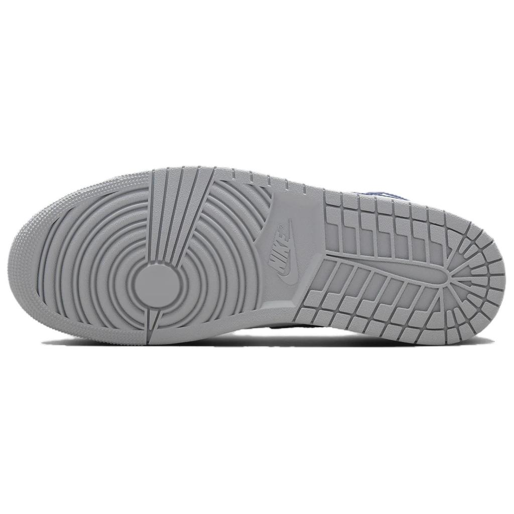 Air Jordan 1 Mid Wolf Grey Midnight Navy Мужские кроссовки белые DQ8426-104