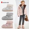 Детские зимние ботинки со снеговиками ABCkids для девочек: Зимние, С толстой флисовой подкладкой, Нескользящие хлопковые туфли