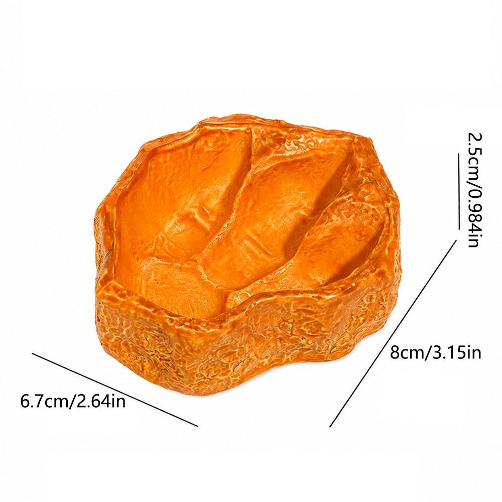 Tree Stump Shape Reptile Feeding Bowl Multicolor Reptile Bathtub for Tortoises