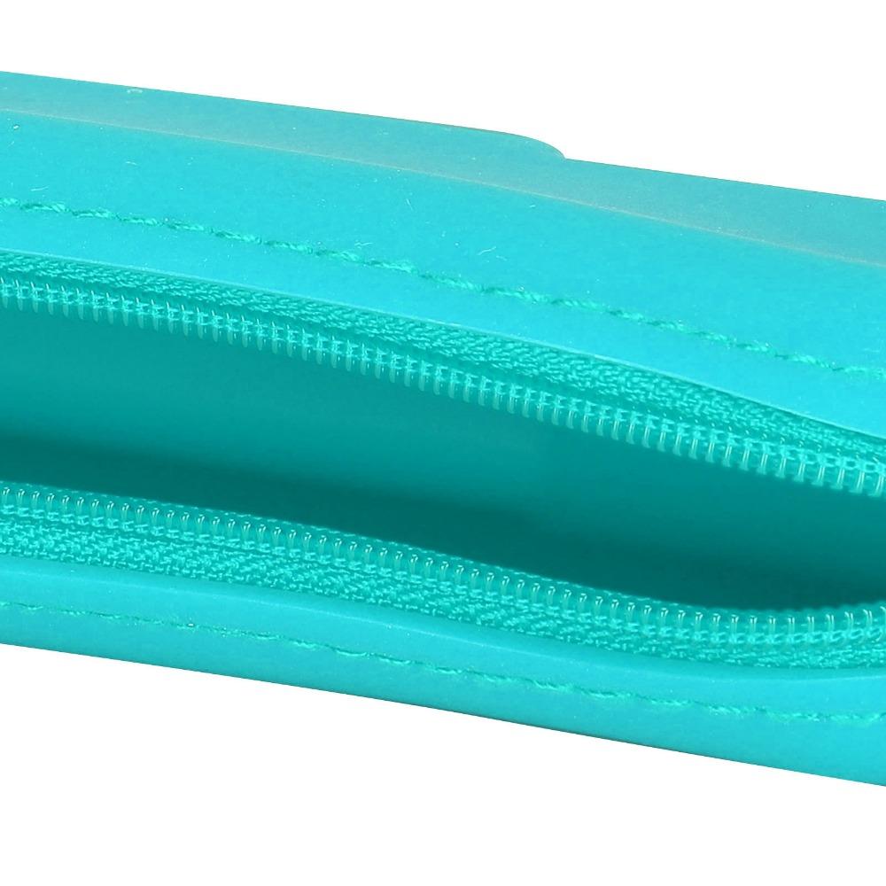 Mini Travel Pencil Zipper Pouch Silicone Stationery Bag Pen Storage Case Daily Office Supply Sort