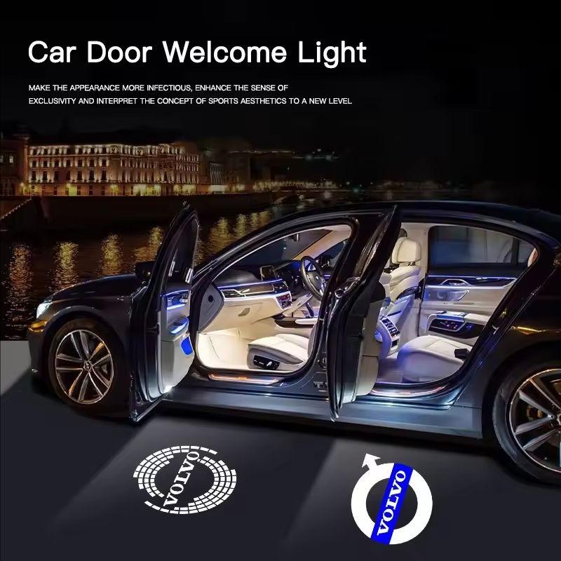 2P Car Door Lamp Projector Welcome Step Up Puddle Light For Volvo XC90 V90 V60 XC60 V40 S80 S60 S90 C40 XC40 V70 XC70 C3 Rdesign ars123