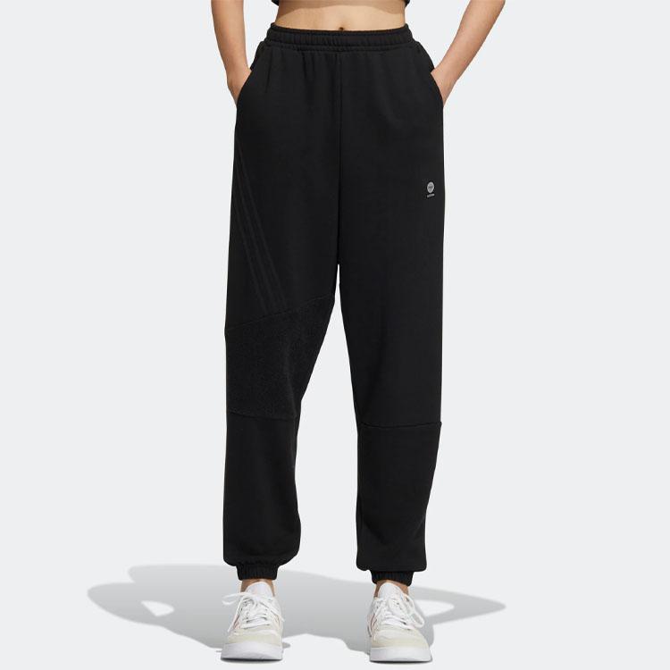 adidas FW22 Однотонные брюки-джоггеры со средней посадкой и принтом логотипа, женские плавки, черные IA6762