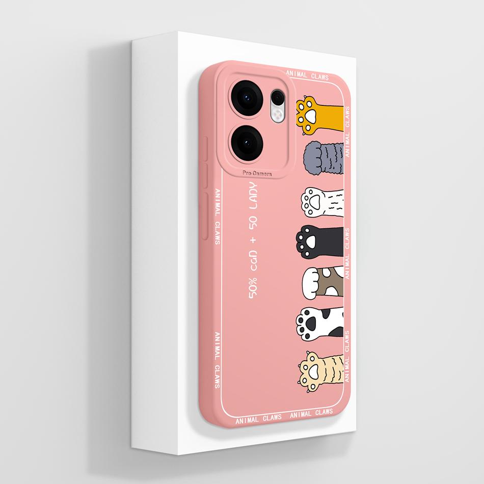 Case For Oppo Reno 13F 4G 5G Luxury Floral Print Soft Liquid Silicone High Quality Phone Shell For Reno13F Full Coverage Bumper