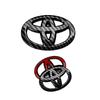 wqctu10 steering wheel Toyota logo ABS For Toyota Coorolla Camry reiz RAV4 Crown Avalon CHR car logo sticker label modified accessories