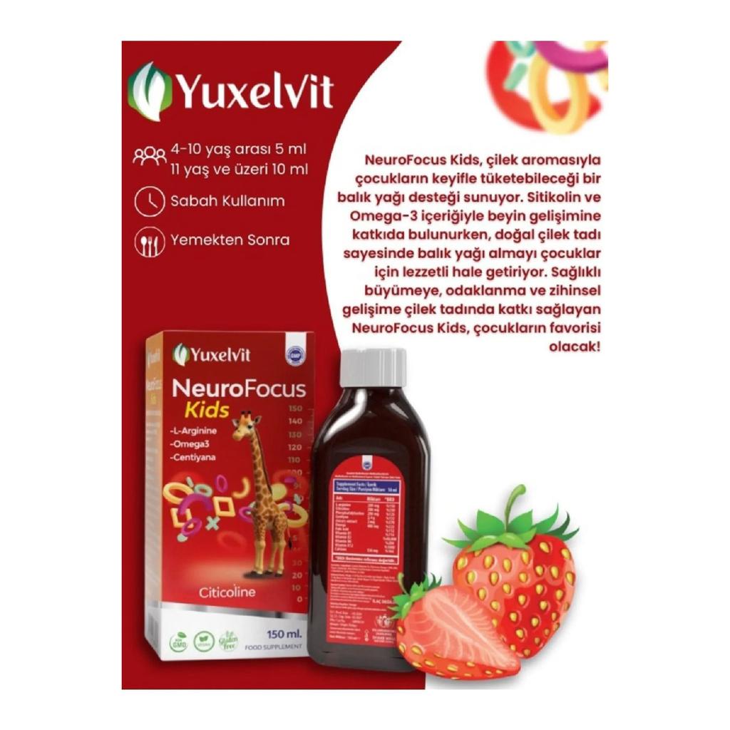 Neurofocus Kids Citicoline Fish Oil L-arginine Phosphotydilesin Syrup 150 Ml