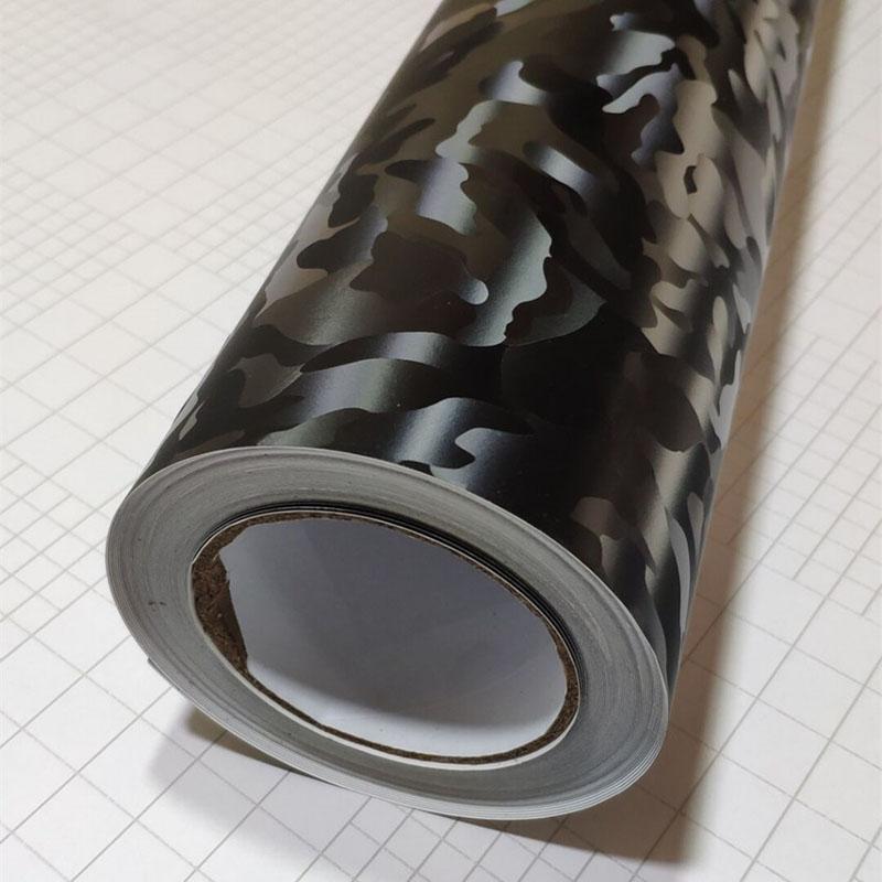 Виниловая пленка для автомобильной пленки Ghost Black Stealth, рулон с воздушным выпуском, наклейка «сделай сам»