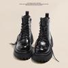 [Фанфна] Женские ботинки Мартина 2025 Новые Осень и Зима Британский Стиль Взрыв Увеличенная Толстая Подошва Универсальные Облегающие Короткие Ботинки