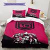 Maroons Pattern Bedding Set Quilt Cover Pillowcase Home Decor Gift (1 * duvet cover + 2 * pillowcase, without core)