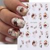 3D Fall Nail Stickers Gold Leaf Cotton Flowers Transfer Decals Nail Adhesive Sliders Manicure 2023 Autumn Decorations TRSTZ-SJ