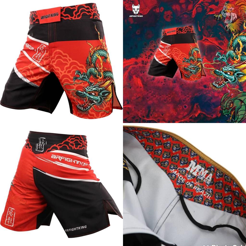 Брюки Tiger MMA Боевые боксерские шорты для мужчин Фитнес Тренажерный зал Спортивные джиу-джитсу Кикбоксинг Муай Тай Шорты Crossfit BJJ Fight Wear Wear