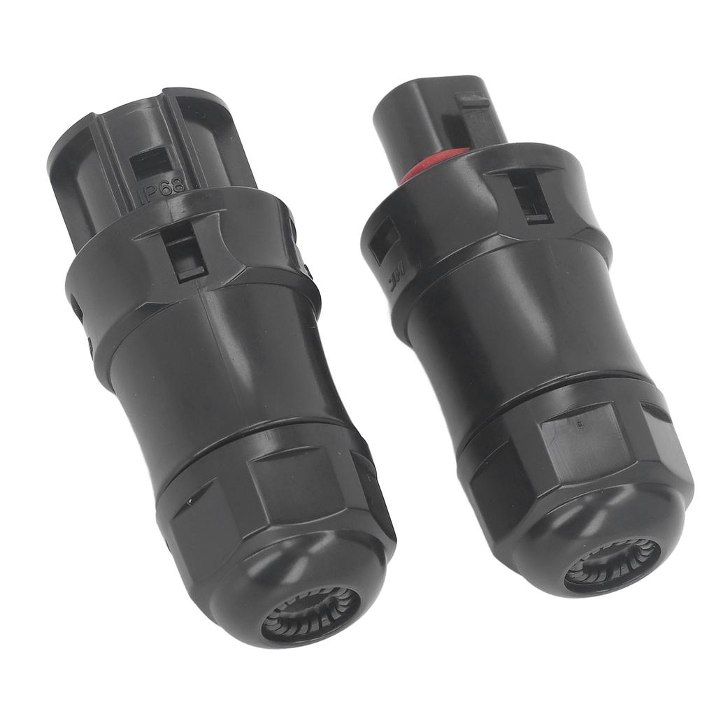 2Pcs Waterproof Power Connector 3 Pin Temperature Resistant Micro Reverse Connection Female Connector 500V