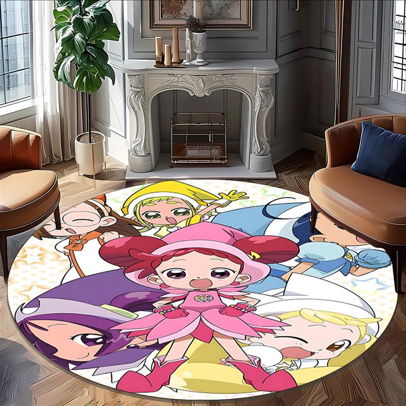 1pc DoReMi1 Print Round Carpet Chair Round Carpet Suitable for Bedroom Living Room Home Decorative Carpet