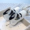 High-heeled girls' princess shoes for spring and autumn2026New style little girl's leather shoes with dress, soft-soled children's crystal shoes