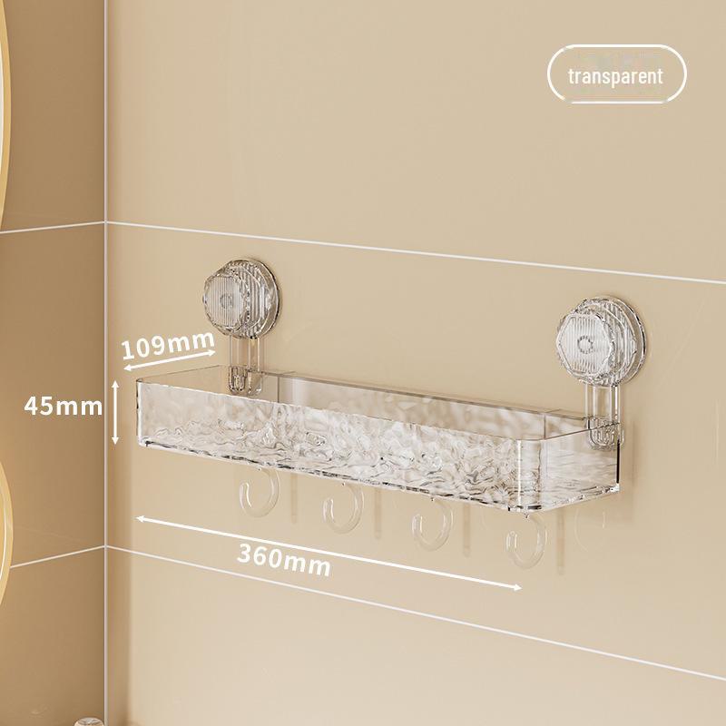 Роскошная полка для ванной комнаты с волнистым узором на присосках — настенное решение для хранения без проколов