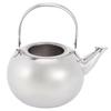 304 Stainless Steel Teapot Flat Bottom Induction Cooker Water Kettle Tea Pot with FilterSilver 16cm 1.2L