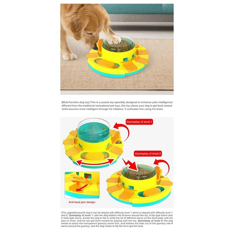 AS94-Interactive Dog Puzzle New For Dogs Enrichment Pet Slow Feeder Dispenser For Dry Food And Treat Dispenser A