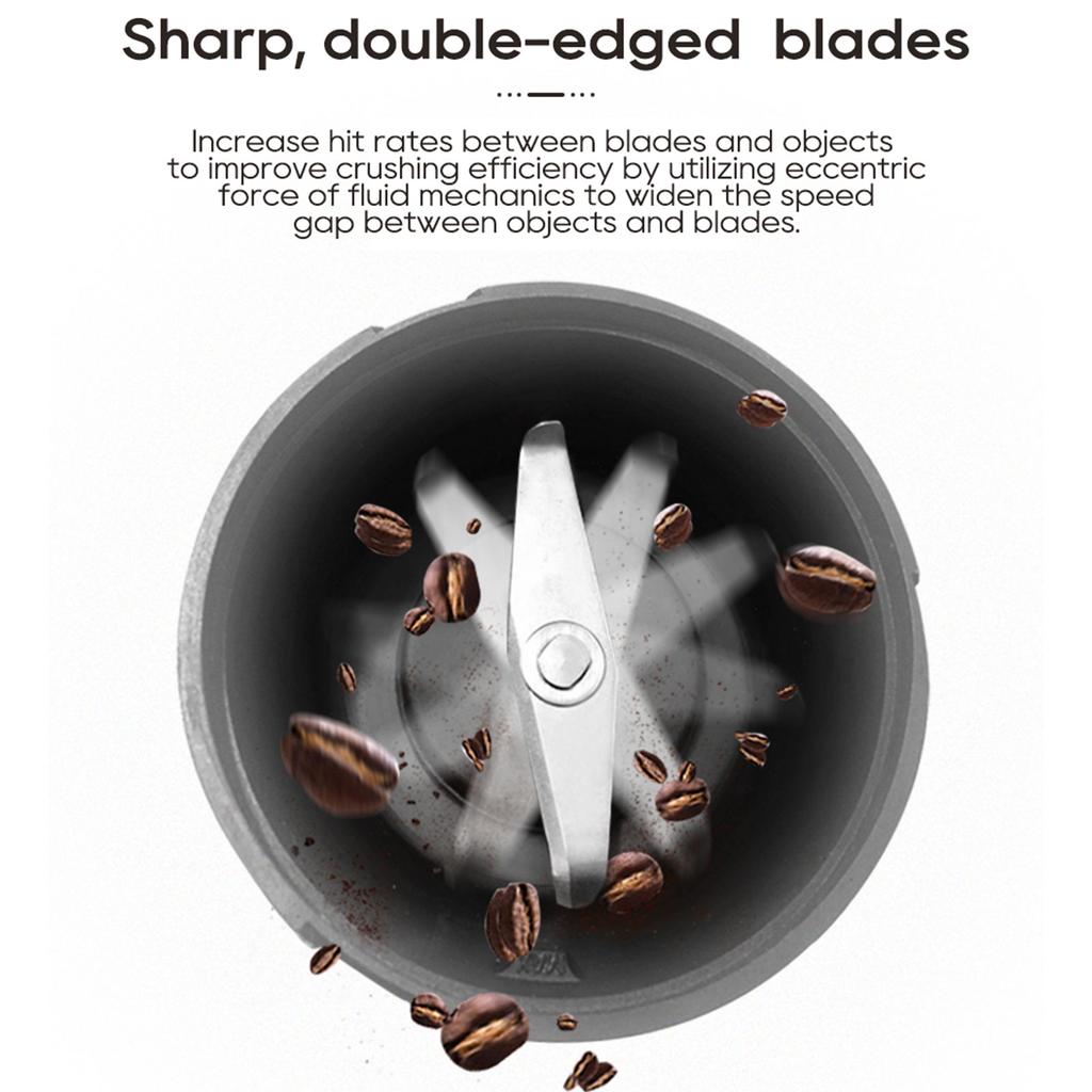 Portable Coffee Grinder Juicer Ice Crusher 3 In 1 High Speed 18000BPM Compact for Camping Green