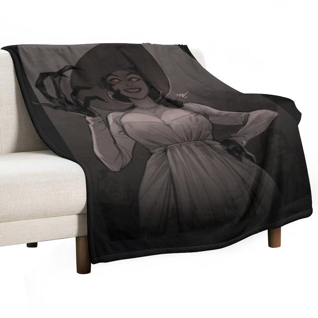 Alcina Dimitrescu There you are Throw Blanket bed plaid halloween Camping Nap Blankets