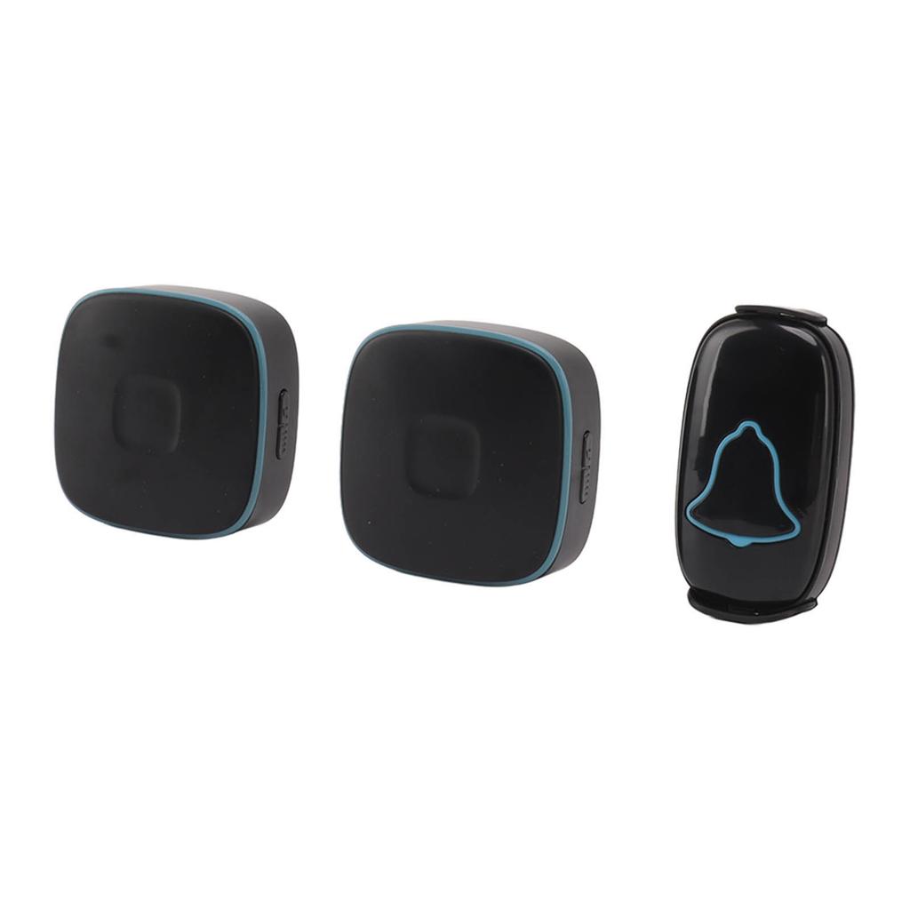 200m Wireless Call System with 36 Songs 4 Gear Volume Levels 2 Plug In Receivers LED Flash Alerts